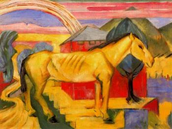 Franz Marc : Long Yellow Horse